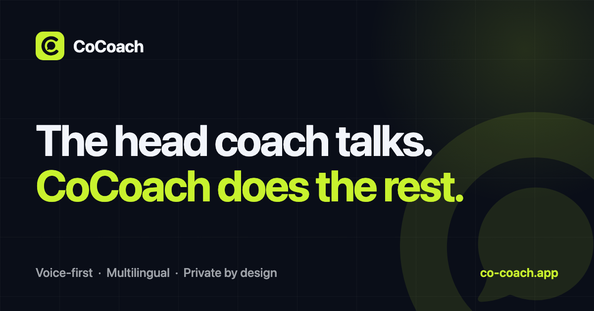 CoCoach site preview